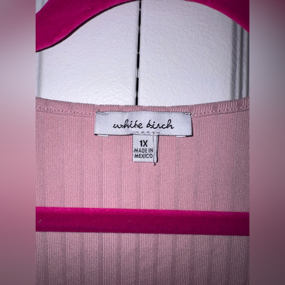 White Birch Blush Ribbed Top - Picture 2 of 4